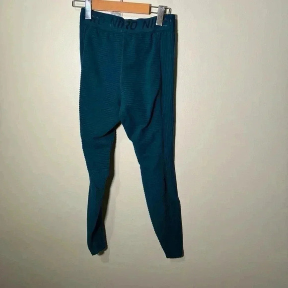 Women’s Nike PRO  Hyperwarm Velour Tights BV5562-347 Midnight Teal S - Picture 8 of 8